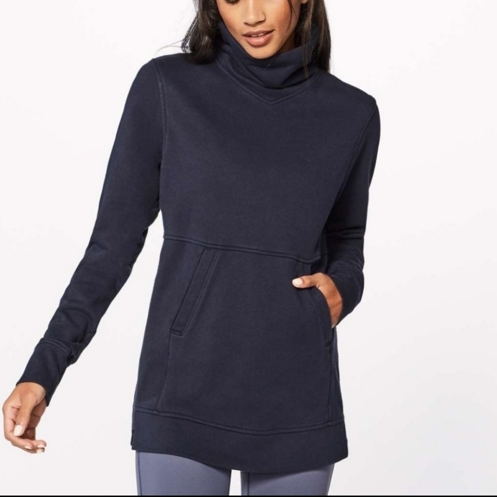 Lululemon Press Pause Pullover Sweatshirt Midnight Navy Size 4